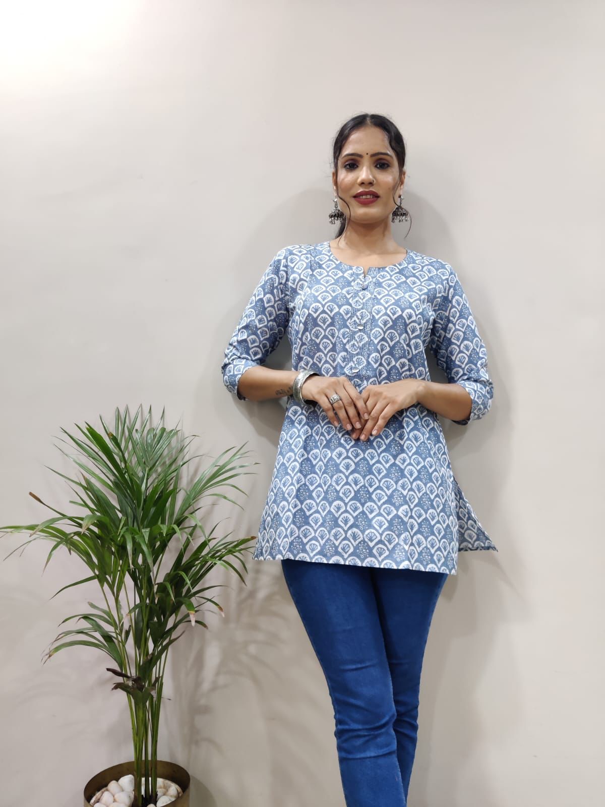 Mann Regular Wear Cotton Short Printed Kurtis Catalog